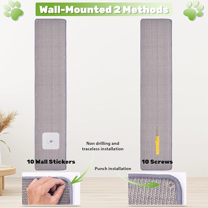 Natural Sisal Cat Scratcher Mat, Wall Scratcher Carpet, Cat Climbing Wall - Image 7
