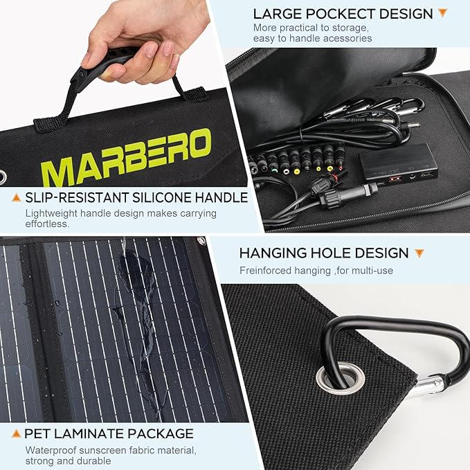 MARBERO Portable Solar Panel 30W Solar Panel Charger 23% High Efficiency - Image 7