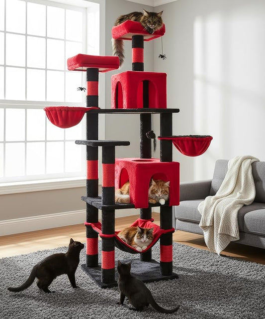 AMHANCIBLE Gothic Cat Tree, 70 Inch Tall Cat Tower by AMHANCIBLE