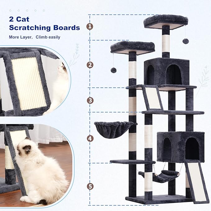 Gitelsnour Cat Tree for Indoor Cats, Sturdy Cat Tree House - Image 5