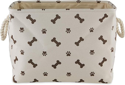 Bone Dry Pet Storage Collection Paw and Bone Print, Medium Rectangle, Dark Brown by BoneDry