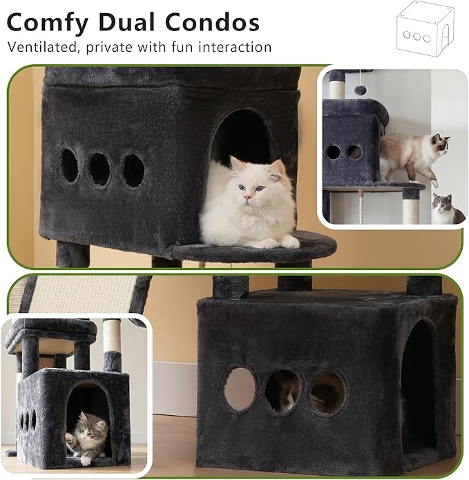Heybly Cat Tree, 71-Inch-Tall Tower - Image 7