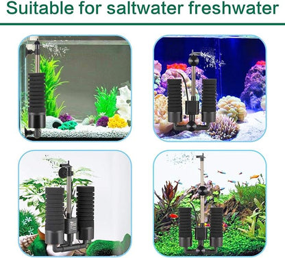 AQQA Aquarium Electric Power Sponge Filter, 3W/5W Silence Submersible Foam - Image 6