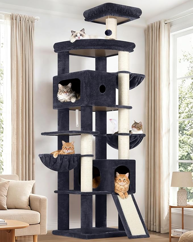 Globlazer 83in Heavy Duty Cat Tree, Giant Cat Tower by Globlazer
