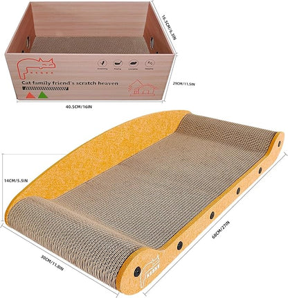 Cat Scratcher Bed 27 Inch Cat Couch Scratcher &16 Inch Cat Scratch Box - Image 7