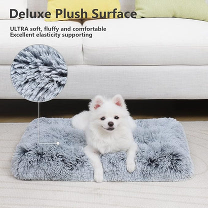 Vonabem Small Dog Bed Crate Pad 24 inch, Washable Puppy Bed, Soft Plush Pet - Image 2