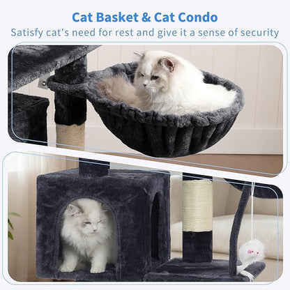 Heybly Cat Tree with Toy, Cat Tower condo - Image 3