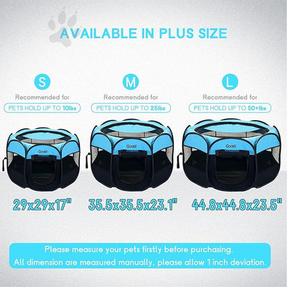 GOOZII Portable Dog Playpen Indoor Outdoor, Collapsible Pet Dog Playpen - Image 2