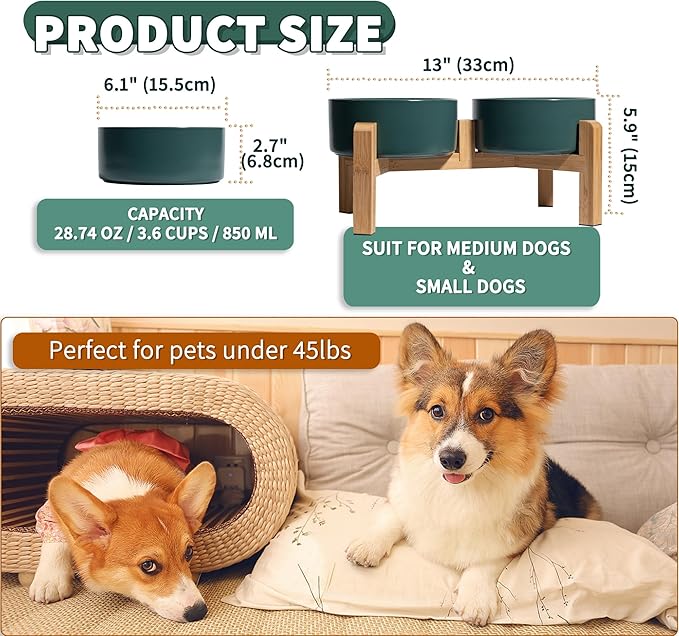 Elevated Ceramic Dog Bowl Set - Image 2
