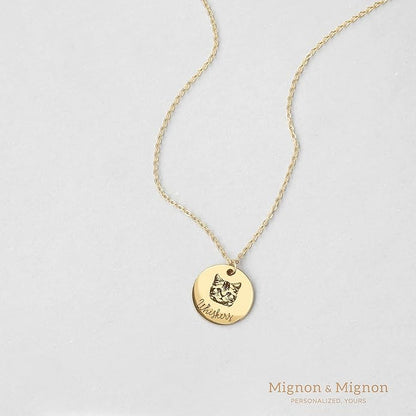MignonandMignon Personalized Pet Portrait Necklace – Custom Jewelry Gift - Image 7