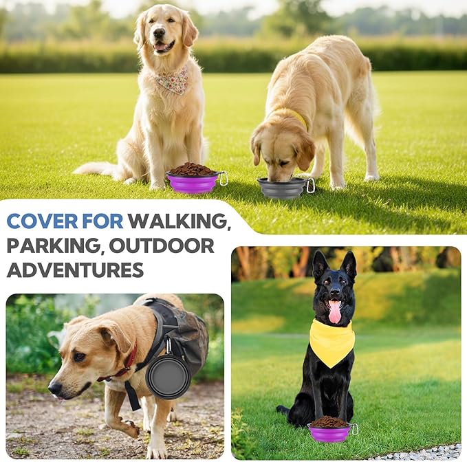 Collapsible Dog Bowl Large 2 Pack, Dog Water Bowls - Image 7