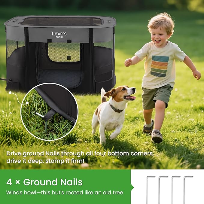Love's cabin Dog Playpen Cat Pet Puppy Pen, Portable Playpens - Image 7