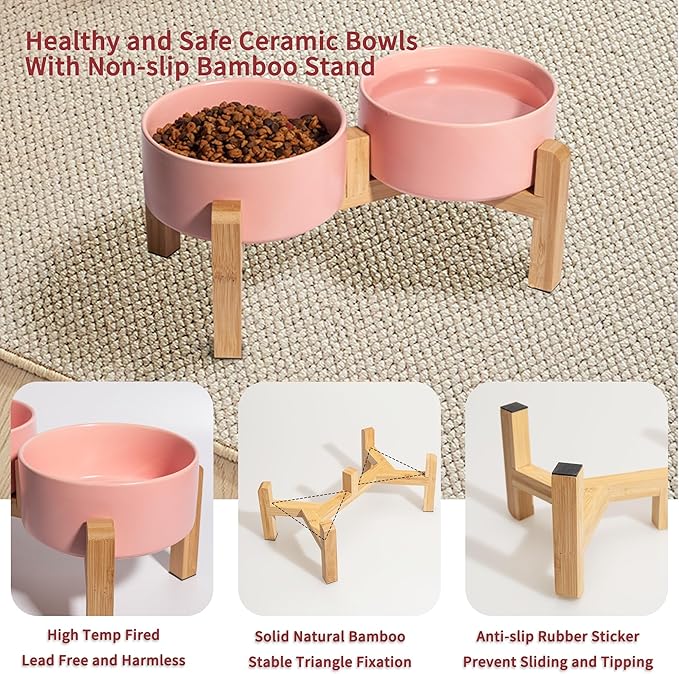 Elevated Ceramic Dog Bowl Set - Image 3