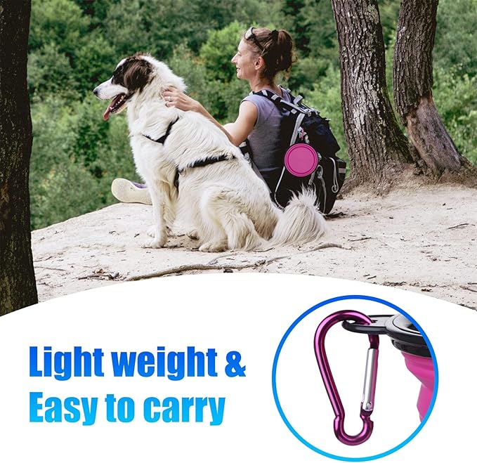 Dog Bowl Pet Collapsible Bowls, 2 Pack Collapsible Dog Water Bowls - Image 3