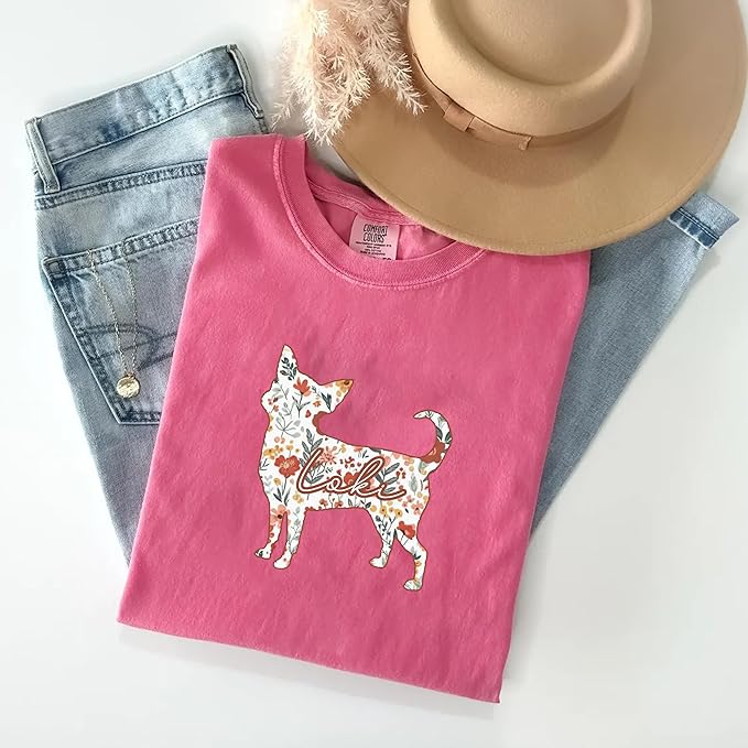 Custom Chihuahua Dog Lover Sweatshirt, Personalized Floral Breed Owner Gift - Image 6
