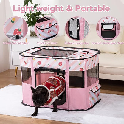 Portable Pet Cat Playpen, Cat Cages Indoor Collapsible Dog Crates Tent Kennel - Image 6