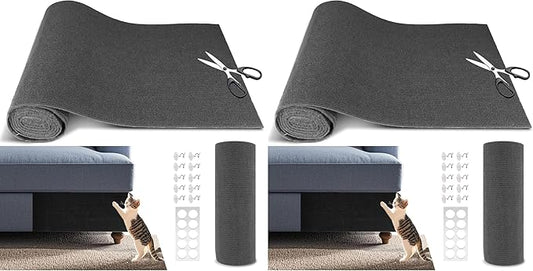 Cat Scratch Furniture Protector, 39.4"x15.8" Self Adhesive Cat Scratch Mat Pad by WAWINYAirVentFilters