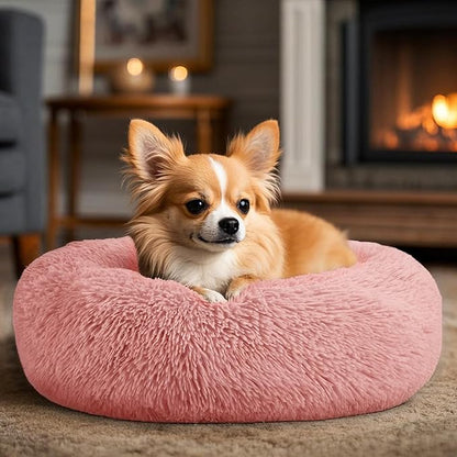 Dogs Bed for Small Dogs, Anti-Anxiety Washable Round Bed - Image 5