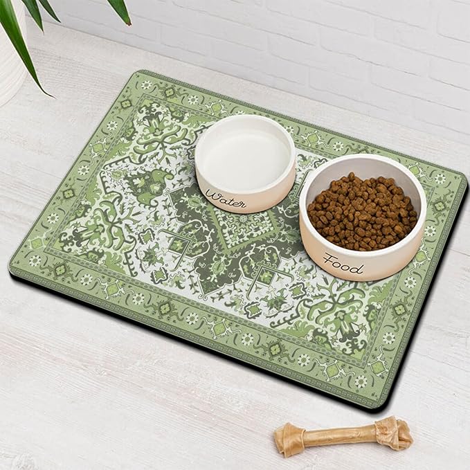Pet Feeding Mat for Floors Waterproof Dog Mat for Food and Water Absorbent - Image 8