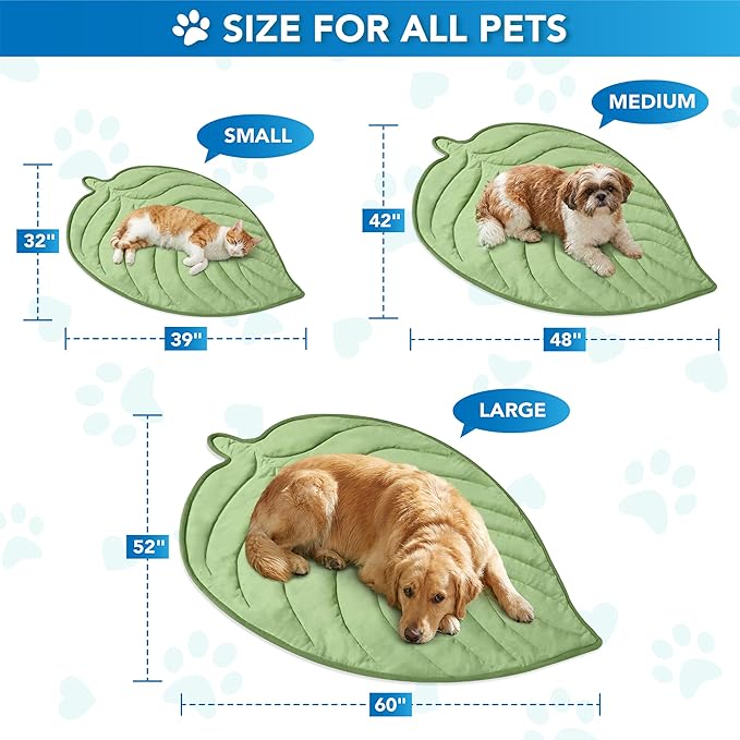 PetAmi Dog Cooling Mat, Leaf Shape, Pet Pad - Image 7