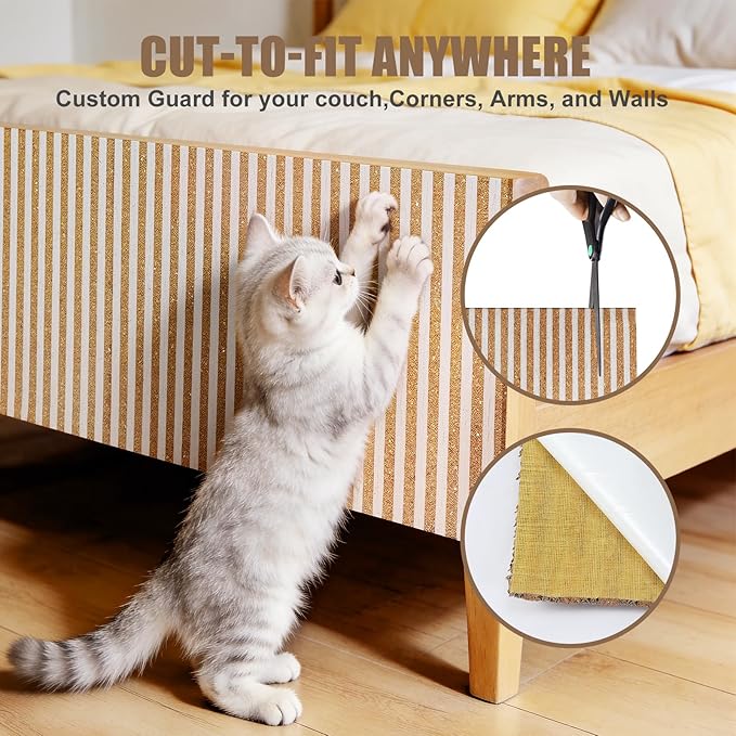 Natural Cork-Cat Scratch mat Upgraded-Cat Scratch Pad Rug-cat Couch - Image 4