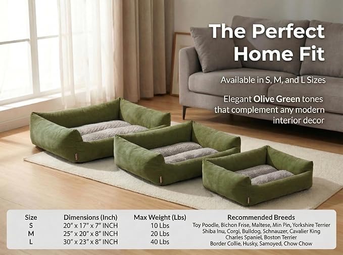 Washable Medium Dog Bed Medium Size Dog, Rectangle Dog Beds - Image 3