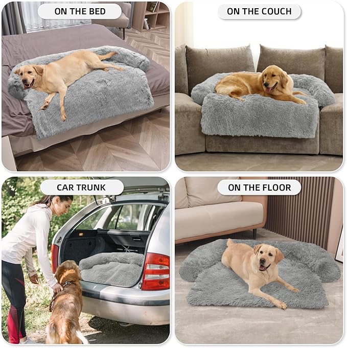 GGIB Calming Dog Bed Fluffy Plush Dog Mat - Image 6