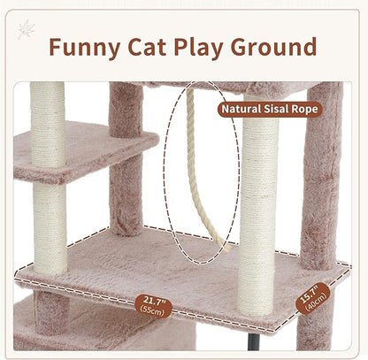 Gitelsnour Cat Tree for Indoor Cats Large Adult, 70.5'' Cat Tower - Image 3