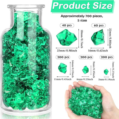 700Pcs Fake Ice Cubes 5 Size Acrylic Ice - Image 2