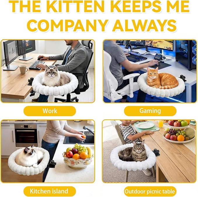 20"x16" Rotatable Foldable Cat Desk Bed - Image 6