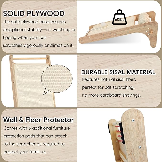 Cat Scratcher for Indoor Cats, Sisal Cat Scratching Board - Image 4