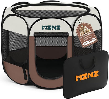 Dog Cat Playpen, Portable Small Animal Playpen Crate Indoor by MZNZ