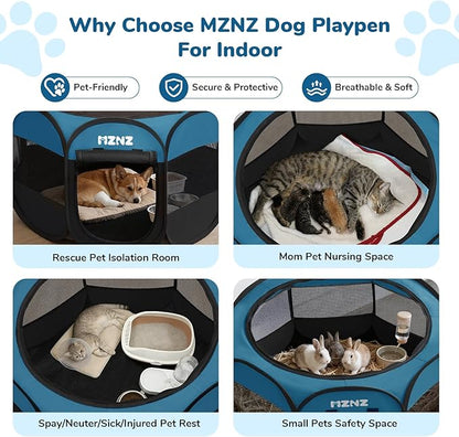 Dog Cat Playpen, Portable Puppy Pet Crate Indoors - Image 3