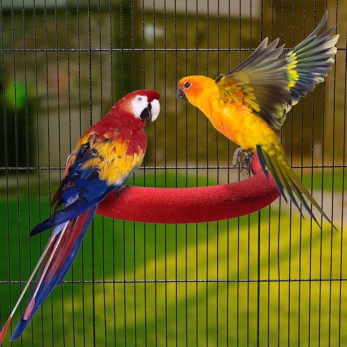 FrgKbTm U Shape Parrot Perch Stand Toy Bird Platform Sand Paw Grinding Clean - Image 2