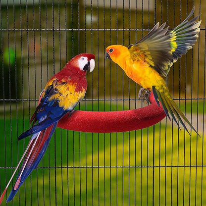 FrgKbTm U Shape Parrot Perch Stand Toy Bird Platform Sand Paw Grinding Clean - Image 2