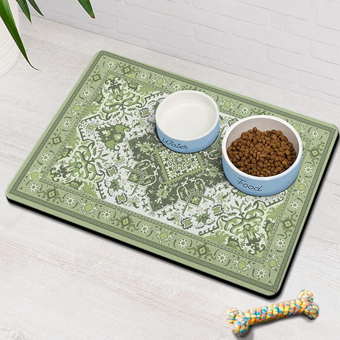 Pet Feeding Mat for Floors Waterproof Dog Mat for Food and Water Absorbent - Image 8