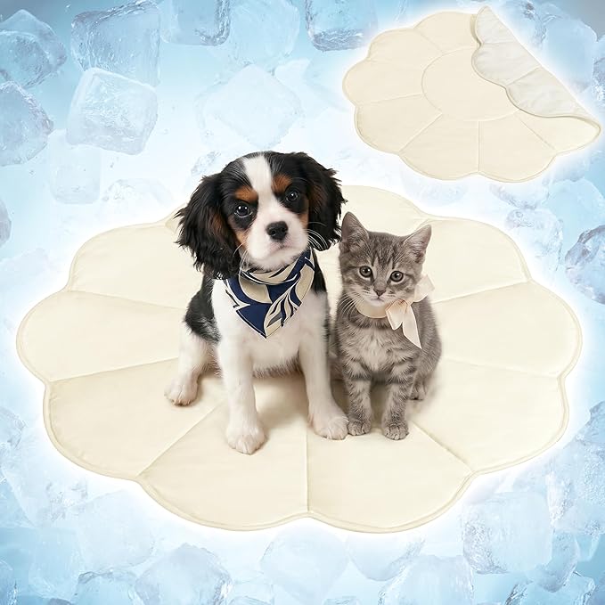 PetAmi Dog Cooling Mat, Flower Shape, Pet Pad by PetAmi