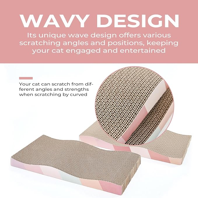 SIDAZON Cat Scratching Pads Cardboard Cat Scratchers - Image 3