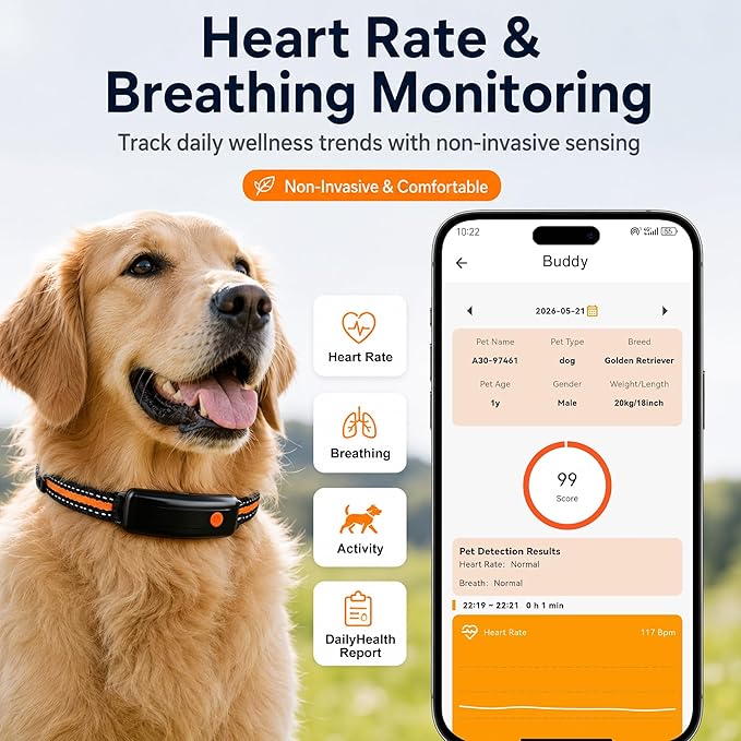 4G LTE GPS Pet Tracker & Virtual Fence, Real-Time Location, Heart Rate & - Image 8