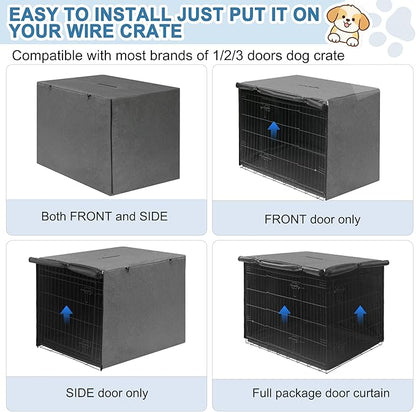HiCaptain Breathable Dog Crate Cover 48 Inch, Durable Heavy Duty Kennel Cover - Image 5