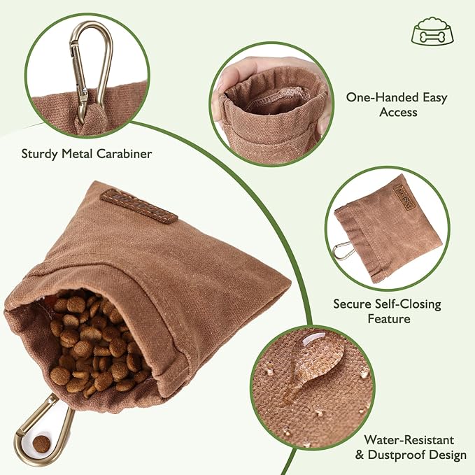 ETIAL Dog Treat Pouch, Portable Puppy Dog Training Treat Bag, Hand Free Dog - Image 2