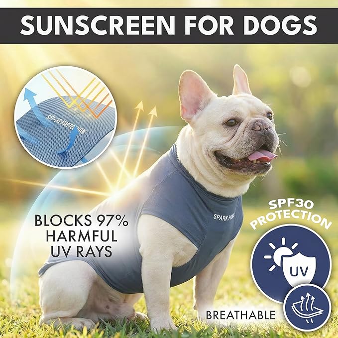 Spark Paws Sunblock Dog T-Shirt, SPF30 Protection, Lightweight Breathable Quick - Image 2