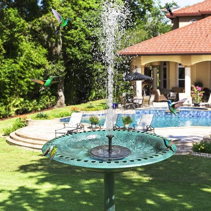 Solar Fountain Water Pump for Bird Bath, New Upgraded Mini Solar Powered - Image 2