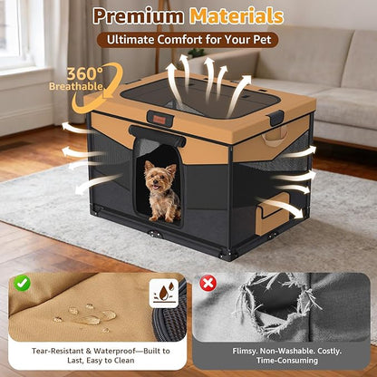 LOOBANI Foldable Dog Playpen for Small Dogs, Indoor/Outdoor Puppy Playpen - Image 3