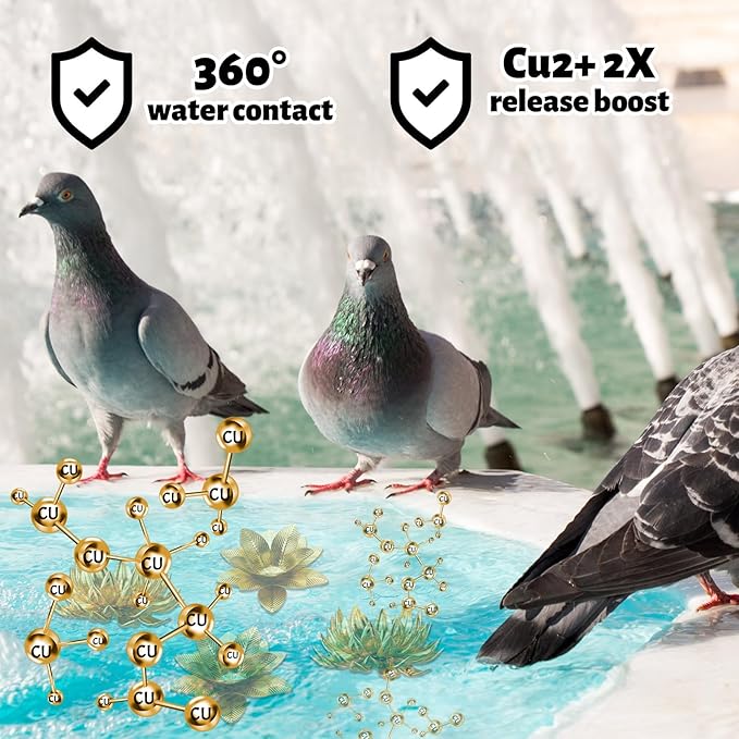 AceOrbit 5 Pcs 99.99% Pure Copper Bird Bath Disk Ornaments Mini Copper Bird - Image 6