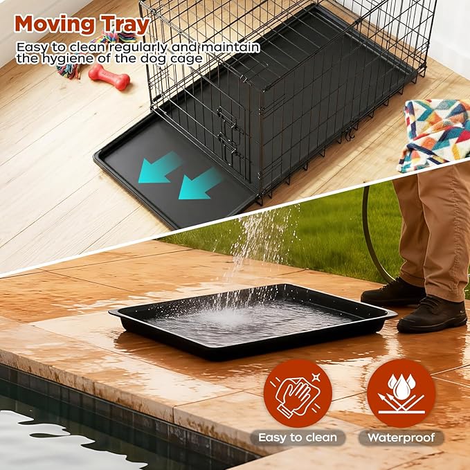 BestPet | Dog Crate | 30" | Black | Foldable Metal Kennel - Image 4