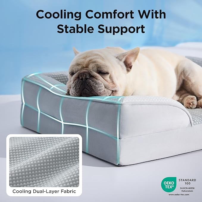 Bedsure Cooling Dog Bed Medium Size Dogs - Image 3