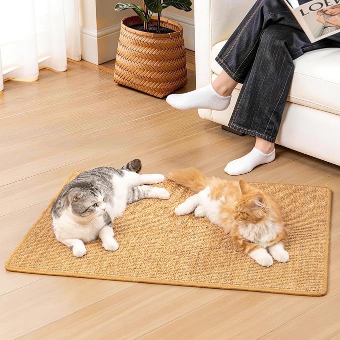 Conlun Extra Large Cat Scratcher Mat, Natural Sisal Cat Scratching Pad - Image 9
