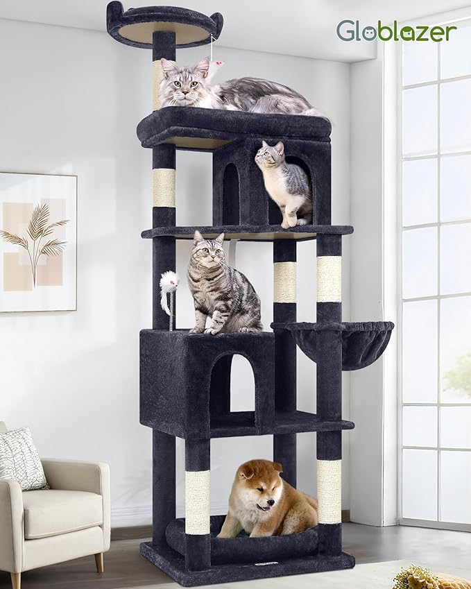 Globlazer Heavy Duty Cat Trees for Large Cats, Sturdy 72in Maine Coon Cat Tree - Image 7