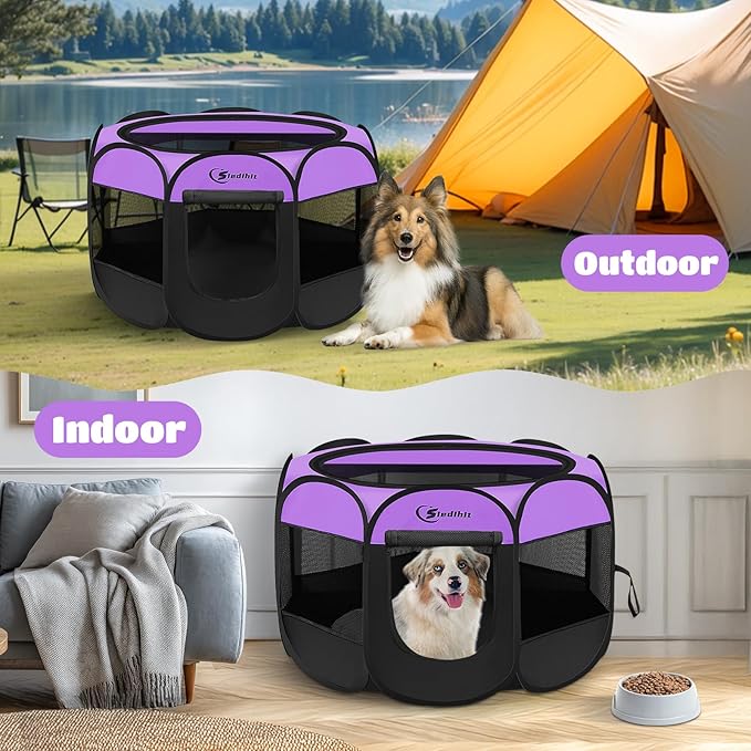 Siedihit Large Dog Playpen, Puppy Pet Playpen Indoor, Dogs Tent Crates Cage - Image 4